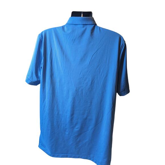 Peter Millar Polo Summer Comfort Mens Large Blue Striped Short Sleeve Golf Shirt - Picture 6 of 9